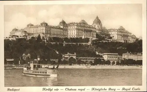 Budapest Koenigliche Burg Dampfer / Budapest /