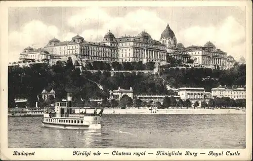 Budapest Koenigliche Burg Dampfer / Budapest /