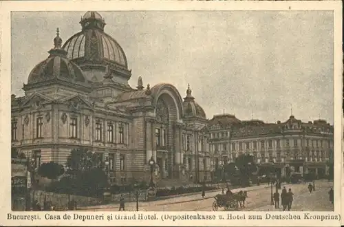 Bukarest Depositenkasse Hotel Deutscher Kronprinz / Rumaenien /