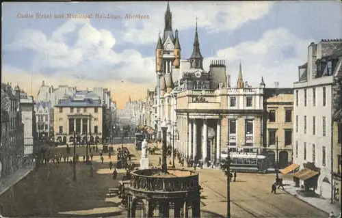 Aberdeen City Castle Street Municipal Building Strassenbahn / Aberdeen City /Aberdeen City and Aberdeenshire