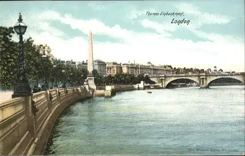 London Thames Embankment Bruecke / City of London /Inner London - West