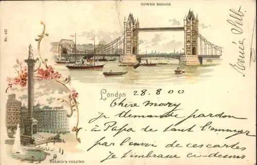London Tower Bridge  Nelsonas Column / City of London /Inner London - West
