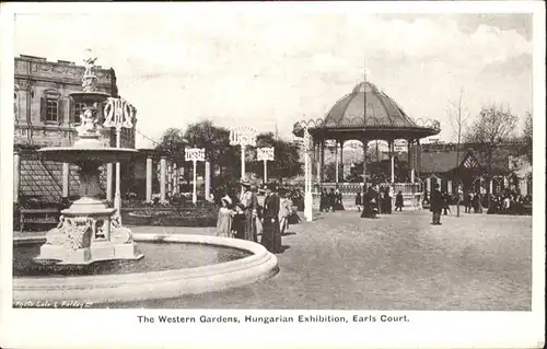 London [?] Western Gardens Hungarian Exhibition Earks Court / City of London /Inner London - West