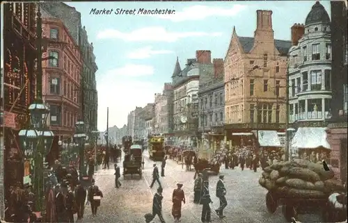 Manchester Market Street Strassenbahn  / Manchester /Greater Manchester South