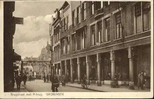 Groningen Brugstraat met A-Brug x