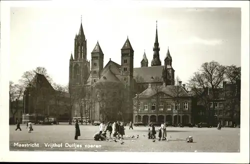 Maastricht Vrijthof Duifjes voeren *