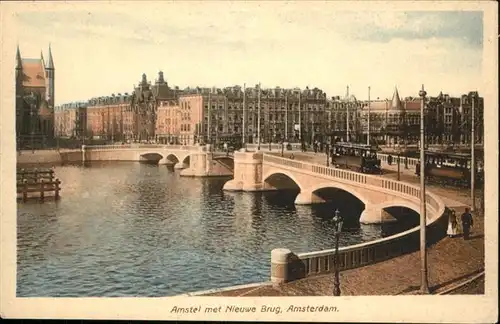 Amsterdam Amstel met Nieuwe Brug *