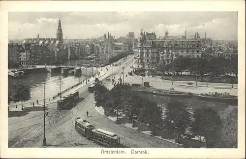 Amsterdam Damrak Strassenbahn *