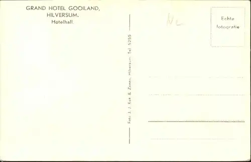 Hilversum Grand Hotel Gooiland Hotelhall *