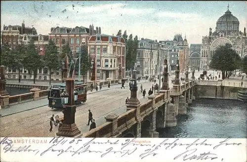 Amsterdam Hoogesluis Bruecke Strassenbahn x