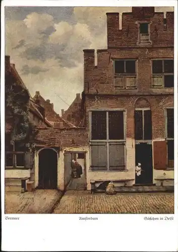 Delft Kuenstler Vermeer Gaesschen in Delft x