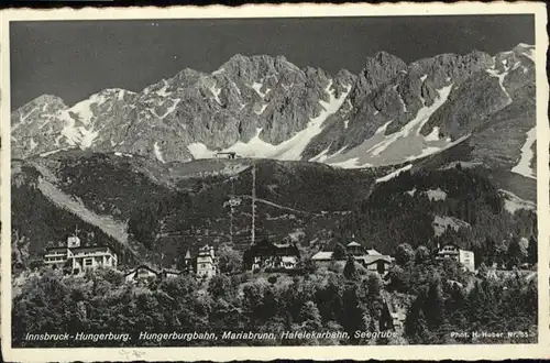 Innsbruck Hungerburg Mariabrunn Hafelekarbahn Seegrube