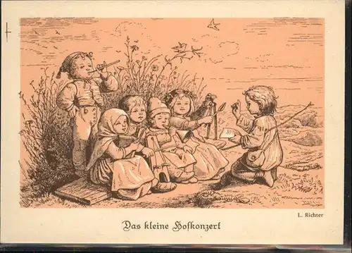 wq95945 Baby Nursery Bebe Kuenstler L. Richter Hofkonzert  Kategorie. Kinder Alte Ansichtskarten