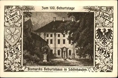 Bismarck Geburtshaus Schoenhausen Wappen