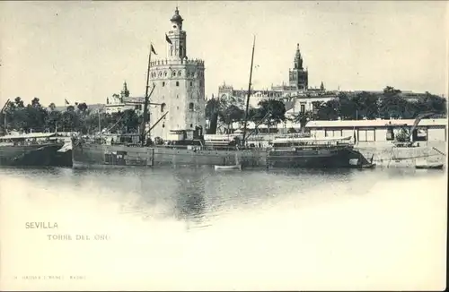 Sevilla Torre Oro Hafen *