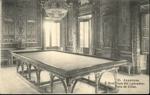 Aranjuez Real Casa Labrador Sala Billar Billiardtisch *