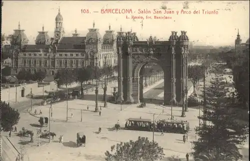 Barcelona Strassenbahn Salon San Juan Arco Triunto x