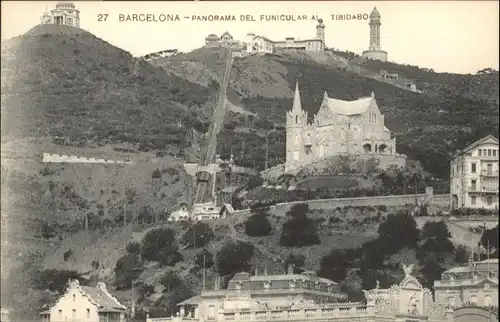 Barcelona Funicular Tibidabo Zahnradbahn *