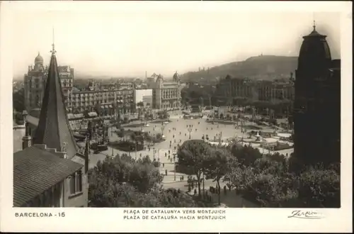 Barcelona Plaza Cataluna Hacia Montjuich *