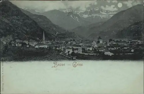 Bozen Gries Mondscheinkarte *