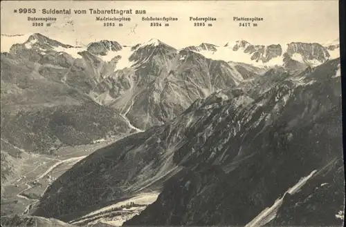Suldental Suldental Butzenspitze Madrischspitze Schoentaufspitze Pederspitze Plattenspitze x / Stilfs /Trentino-Suedtirol