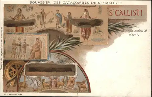 Rom Roma Roma Catacombes St. Calliste Via Appia Antica Kuenstler R. Cavi * /  /Rom