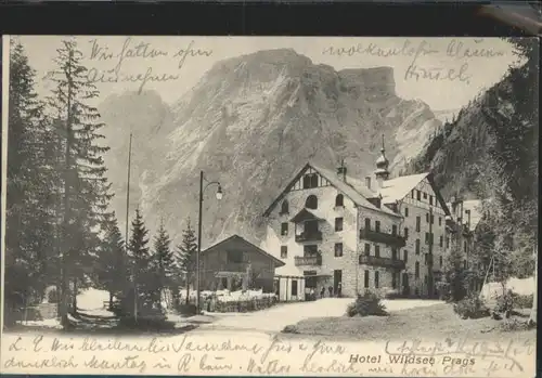 ws89028 Prags Prags Hotel Wildsee x Kategorie. Italien Alte Ansichtskarten