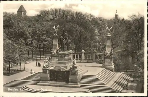ws91792 Breslau Niederschlesien Breslau Kaiser Wilhelm Denkmal * Kategorie. Wroclaw Alte Ansichtskarten