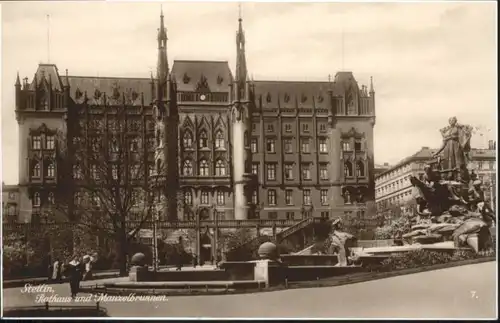 Stettin Rathaus Manzelbrunnen *