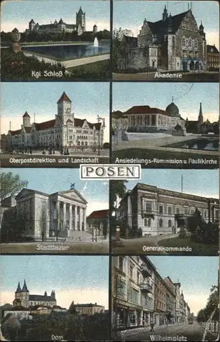 Posen Poznan Posen Schloss Akademie Dom Wilhelmplatz x / Poznan /