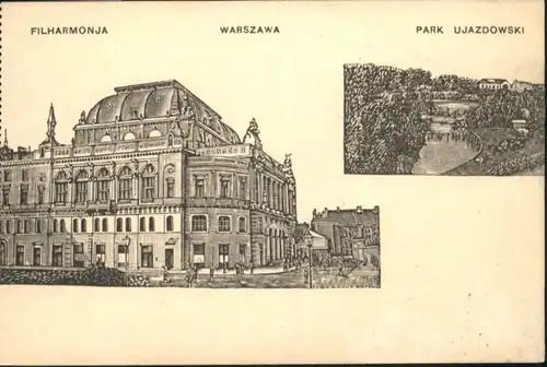 Warszawa Park Ujazdowski Filharmonja *