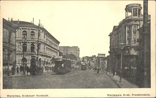 Warschau Strassenbahn Warszawa Krakauer Vorstadt Krak. Przedmiescie *