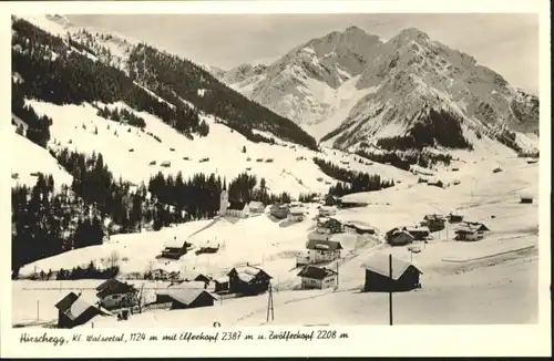 wu81612 Hirschegg Kleinwalsertal Vorarlberg Hirschegg Kleinwalsertal Elferkopf Zwoelferkopf    * Kategorie. Mittelberg Alte Ansichtskarten