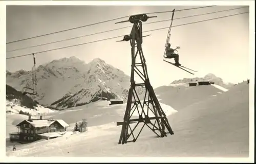 wu81663 Hirschegg Kleinwalsertal Vorarlberg Hirschegg Kleinwalsertal Sessellift zum Heuberg Elferkopf Zwoelferkopf Widderstein * Kategorie. Mittelberg Alte Ansichtskarten