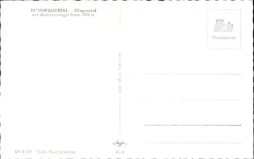 Kleinwalsertal Baergunttal Walmendinger Horn *