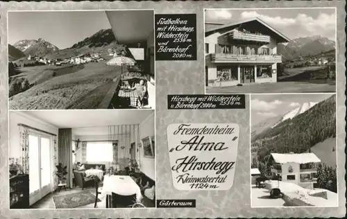 wu82035 Hirschegg Kleinwalsertal Vorarlberg Hirschegg Kleinwalsertal Fremdenheim Alma * Kategorie. Mittelberg Alte Ansichtskarten