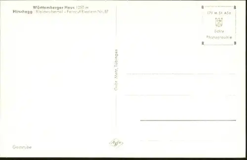 wu82119 Hirschegg Kleinwalsertal Vorarlberg Hirschegg Kleinwalsertal Wuerttemberger Haus * Kategorie. Mittelberg Alte Ansichtskarten