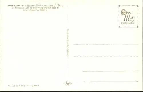 Kleinwalsertal Riezlern Hirschegg Mittelberg *