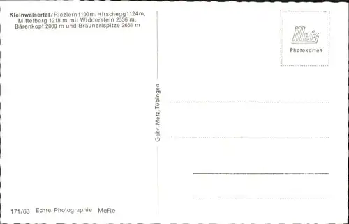 Kleinwalsertal Riezlern Hirschegg Mittelberg Widderstein Baerenkopf Braunarlspitze *