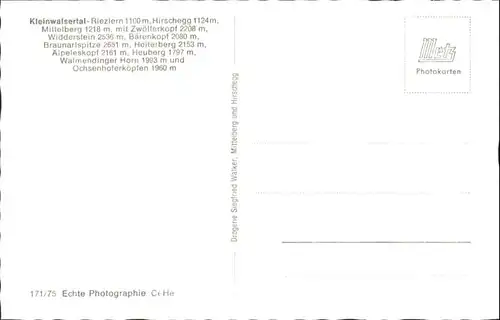 Kleinwalsertal Riezlern Hirschegg Mittelberg Widderstein Baerenkopf aelpeleskopf *