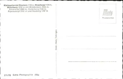 Kleinwalsertal Riezlern Hirschegg Mittelberg Widderstein Baerenkopf Heiterberg *