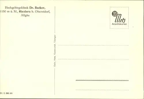 Riezlern Kleinwalsertal Riezlern Kleinwalsertal Klinik Dr. Backer *