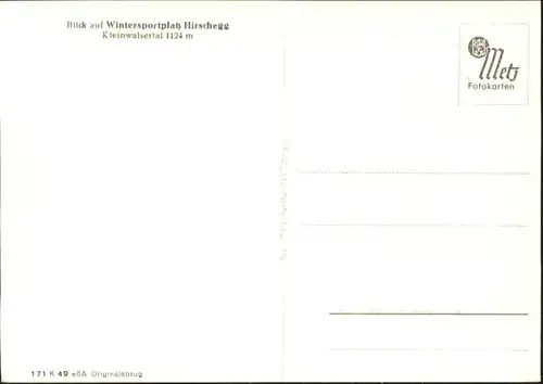 wu84047 Hirschegg Kleinwalsertal Vorarlberg Hirschegg Kleinwalsertal  * Kategorie. Mittelberg Alte Ansichtskarten