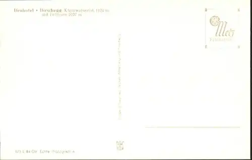 wu84066 Hirschegg Kleinwalsertal Vorarlberg Hirschegg Kleinwalsertal Ifenhotel * Kategorie. Mittelberg Alte Ansichtskarten