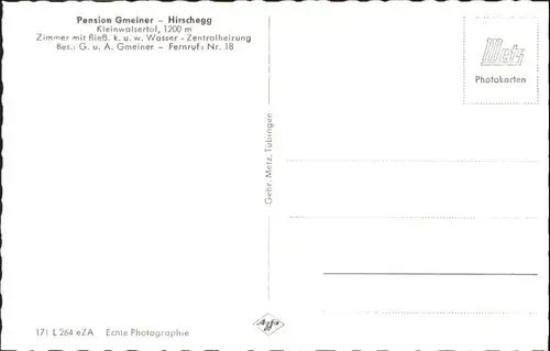 wu84140 Hirschegg Kleinwalsertal Vorarlberg Hirschegg Kleinwalsertal Pension Gmeiner * Kategorie. Mittelberg Alte Ansichtskarten