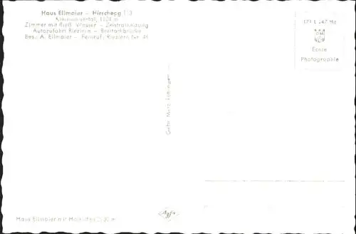 wu84187 Hirschegg Kleinwalsertal Vorarlberg Hirschegg Kleinwalsertal Haus Ellmaier * Kategorie. Mittelberg Alte Ansichtskarten