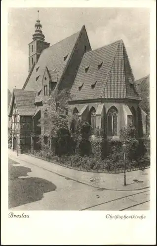 wu84738 Breslau Niederschlesien Breslau Christophori Kirche  * Kategorie. Wroclaw Alte Ansichtskarten