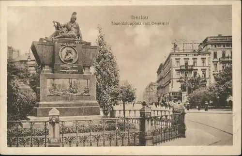 wu84753 Breslau Niederschlesien Breslau Tauentzienplatz Denkmal  * Kategorie. Wroclaw Alte Ansichtskarten