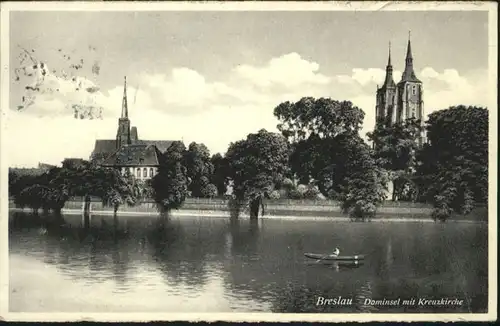 wu84812 Breslau Niederschlesien Breslau Dominsel Kreuz Kirche  Schiff x Kategorie. Wroclaw Alte Ansichtskarten