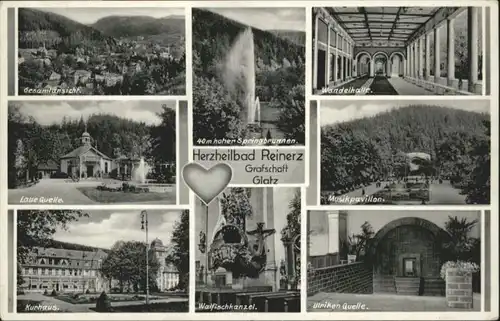 Bad Reinerz Laue Quelle Kurhaus Walfischkanzel Wandelhalle Musikpavillon Ulriken Quelle x